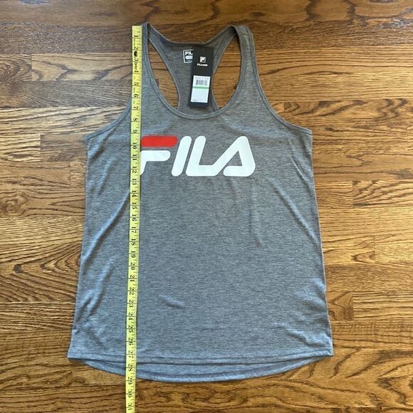 𝅺FILA | Grey Racer Back Graphic Training Tank , Size Large, NWT - Picture 12 of 13